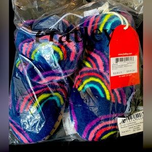 Slippers- Hatley Rainbow Dreams Fleece